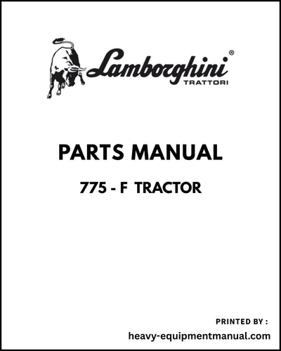 Lamborghini 775 - F Tractor Parts Manual - Pdf Download