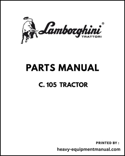 Lamborghini C. 105 Tractor Parts Manual - Pdf Download