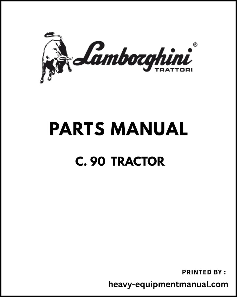 Lamborghini C. 90 Tractor Parts Manual - Pdf Download