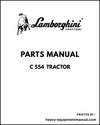 Lamborghini C 554 Tractor Parts Manual - Pdf Download