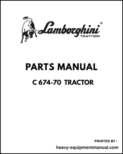 Lamborghini C 674-70 ERGOMATIC Tractor Parts Manual - Pdf Download