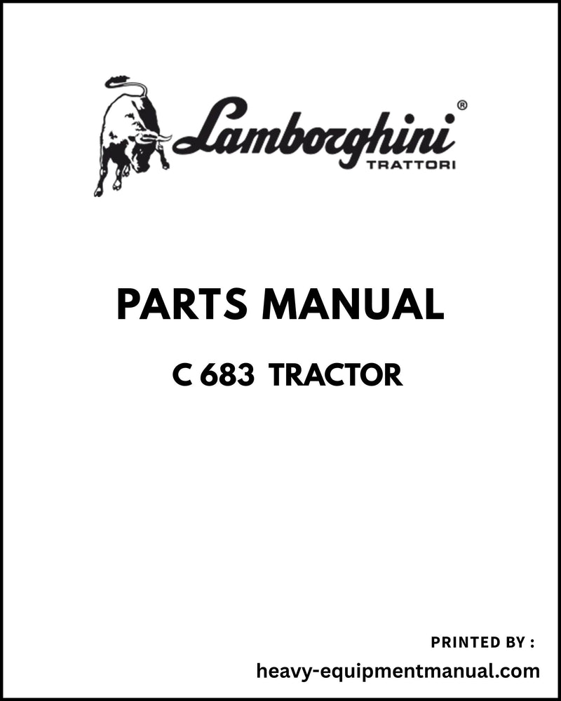 Lamborghini C 683 Tractor Parts Manual - Pdf Download
