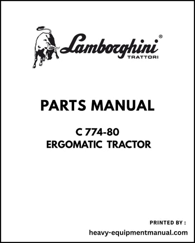 Lamborghini C 774-80 ERGOMATIC Tractor Parts Manual - Pdf Download