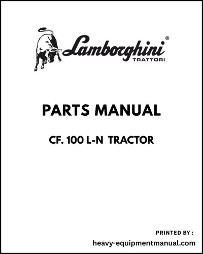 Lamborghini CF. 100 L-N Tractor Parts Manual - Pdf Download