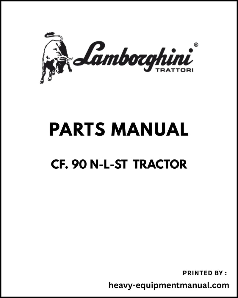 Lamborghini CF. 90 N-L-ST Tractor Parts Manual - Pdf Download