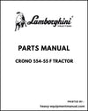Lamborghini CRONO 554-55 F Tractor Parts Manual - Pdf Download