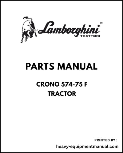 Lamborghini CRONO 574-75 F Tractor Parts Manual - Pdf Download