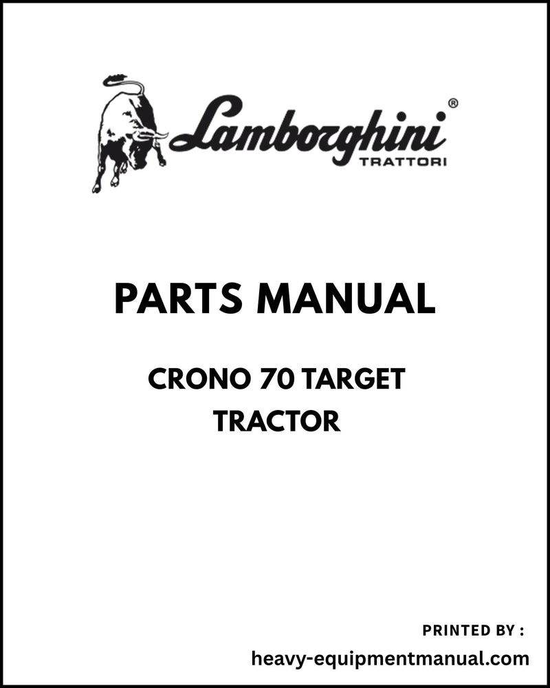 Lamborghini CRONO 70 TARGET Tractor Parts Manual - Pdf Download