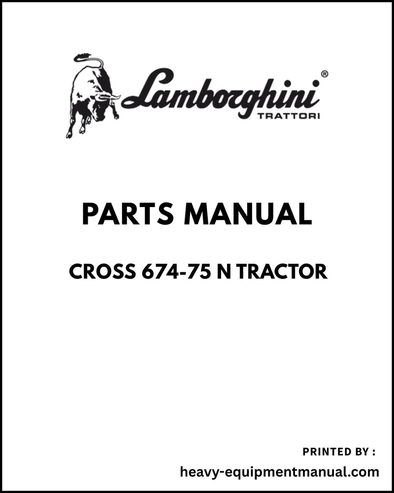 Lamborghini CROSS 674-75 N Tractor Parts Manual - Pdf Download -> 15000