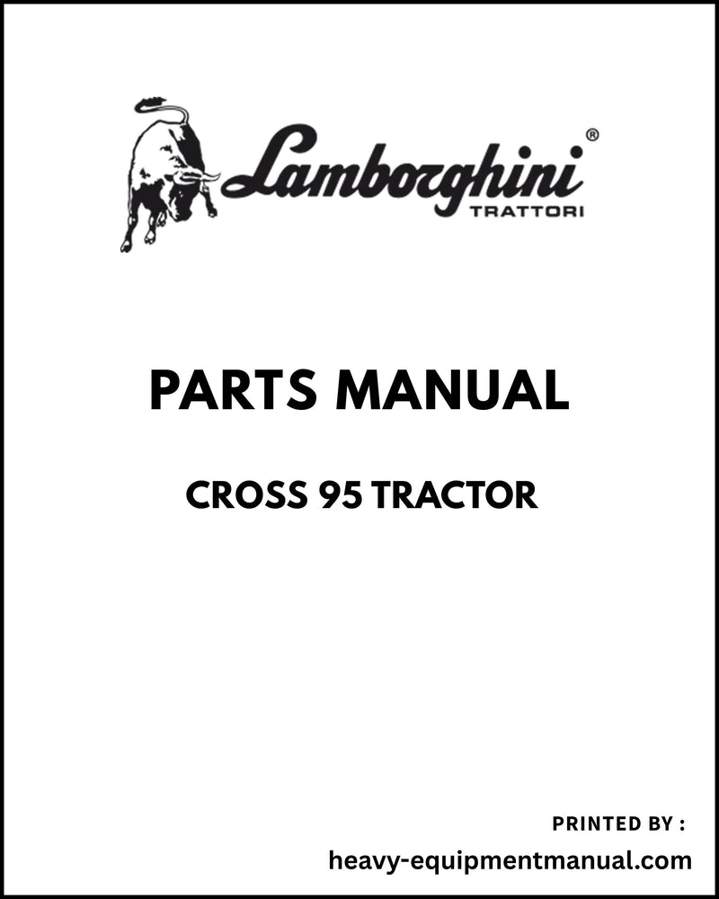 Lamborghini CROSS 95 Tractor Parts Manual - Pdf Download