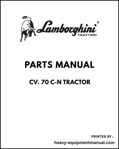 Lamborghini CV. 70 C-N Tractor Parts Manual - Pdf Download