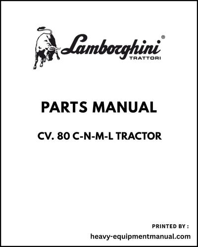 Lamborghini CV. 80 C-N-M-L Tractor Parts Manual - Pdf Download