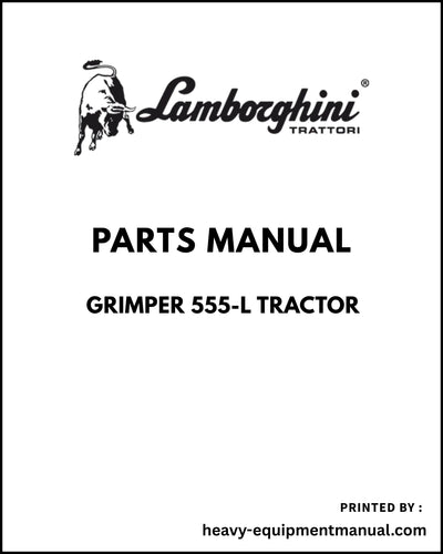 Lamborghini GRIMPER 555-L Tractor Parts Manual - Pdf Download