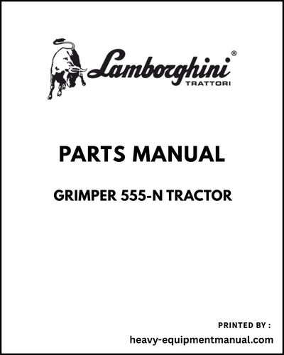 Lamborghini GRIMPER 555-N Tractor Parts Manual - Pdf Download