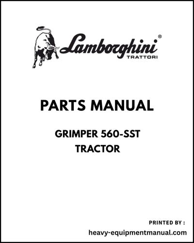 Lamborghini GRIMPER 560-SST Tractor Parts Manual - Pdf Download