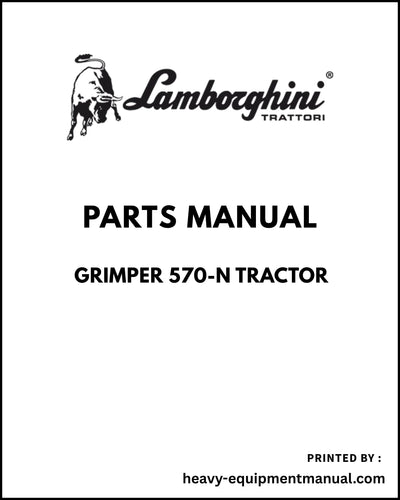 Lamborghini GRIMPER 570-N Tractor Parts Manual - Pdf Download