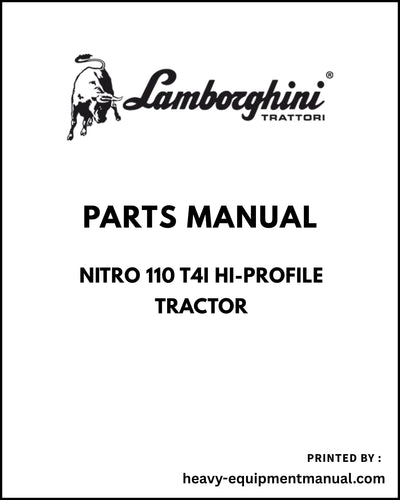 Lamborghini Nitro 110 T4i Hi-Profile Tractor Parts Manual - Pdf Download