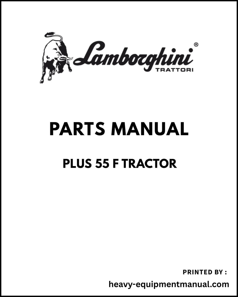 Lamborghini PLUS 55 F Tractor Parts Manual - Pdf Download