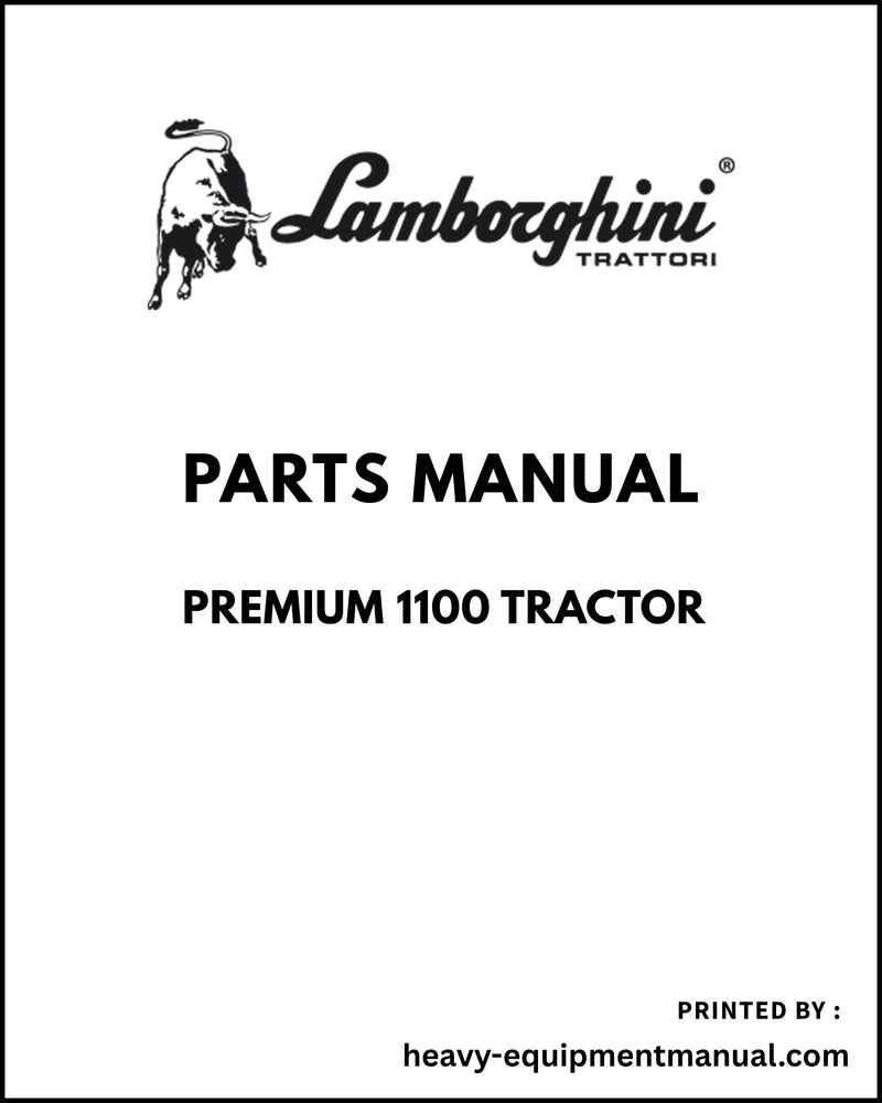 Lamborghini PREMIUM 1100 Tractor Parts Manual - Pdf Download -> 3001