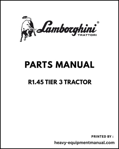 Lamborghini R1.45 Tier 3 Tractor Parts Manual - Pdf Download ->ZKDS150XV0ML20001