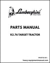 Lamborghini R2.76 TARGET Tractor Parts Manual - Pdf Download -> 9001