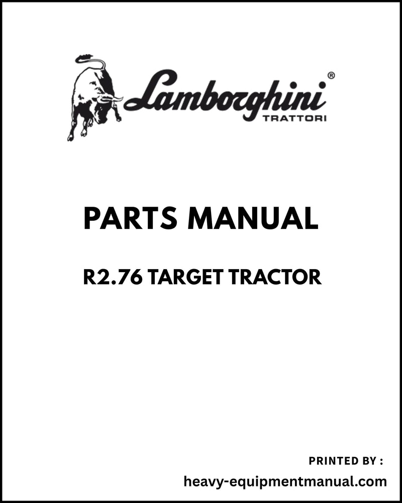 Lamborghini R2.76 TARGET Tractor Parts Manual - Pdf Download -> 9001