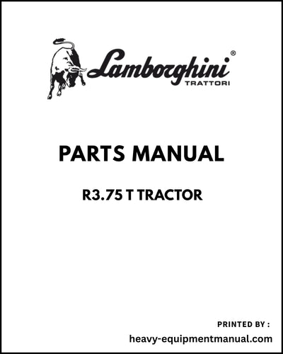Lamborghini R3.75 T Tractor Parts Manual - Pdf Download