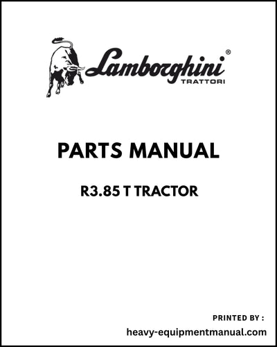 Lamborghini R3.85 T Tractor Parts Manual - Pdf Download