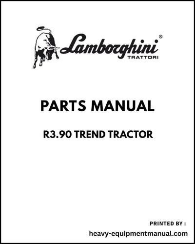 Lamborghini R3.90 Trend Tractor Parts Manual - Pdf Download