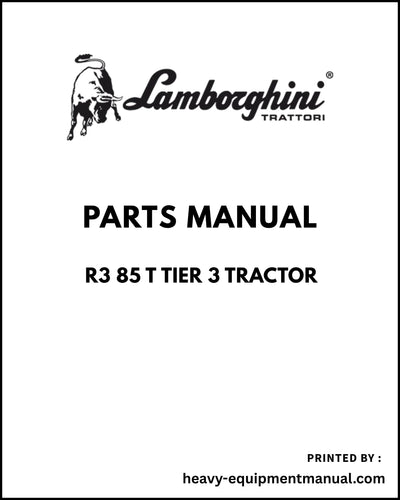 Lamborghini R3 85 T Tier 3 Tractor Parts Manual - Pdf Download ->5001