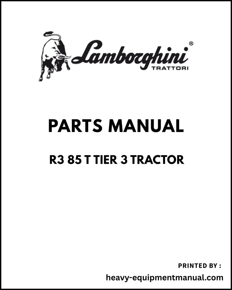 Lamborghini R3 85 T Tier 3 Tractor Parts Manual - Pdf Download ->5001