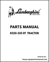 Lamborghini R550-550 DT Tractor Parts Manual - Pdf Download