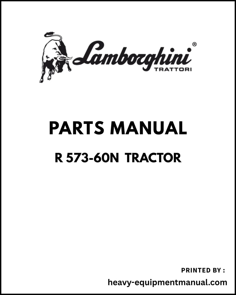 Lamborghini R 573-60N Tractor Parts Manual - Pdf Download