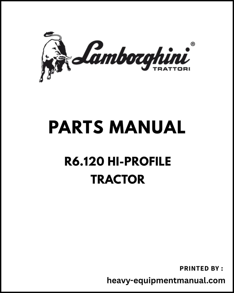 Lamborghini R6.120 HI-PROFILE Tractor Parts Manual - Pdf Download