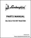 Lamborghini R6.130.4 T4i VRT Tractor Parts Manual - Pdf Download