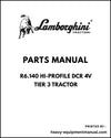 Lamborghini R6.140 HI-PROFILE DCR 4V Tier 3 Tractor Parts Manual - Pdf Download