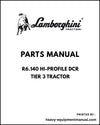Lamborghini R6.140 HI-PROFILE DCR Tier 3 Tractor Parts Manual - Pdf Download