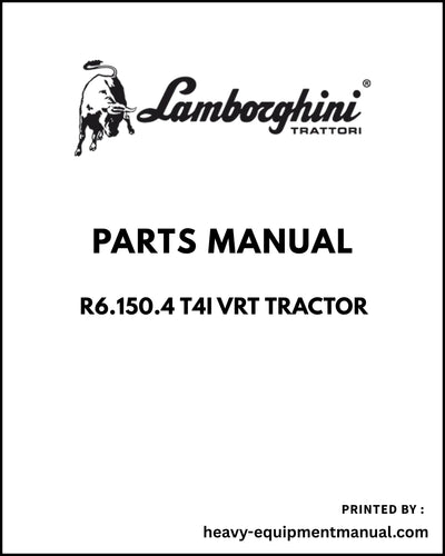 Lamborghini R6.150.4 T4i VRT Tractor Parts Manual - Pdf Download