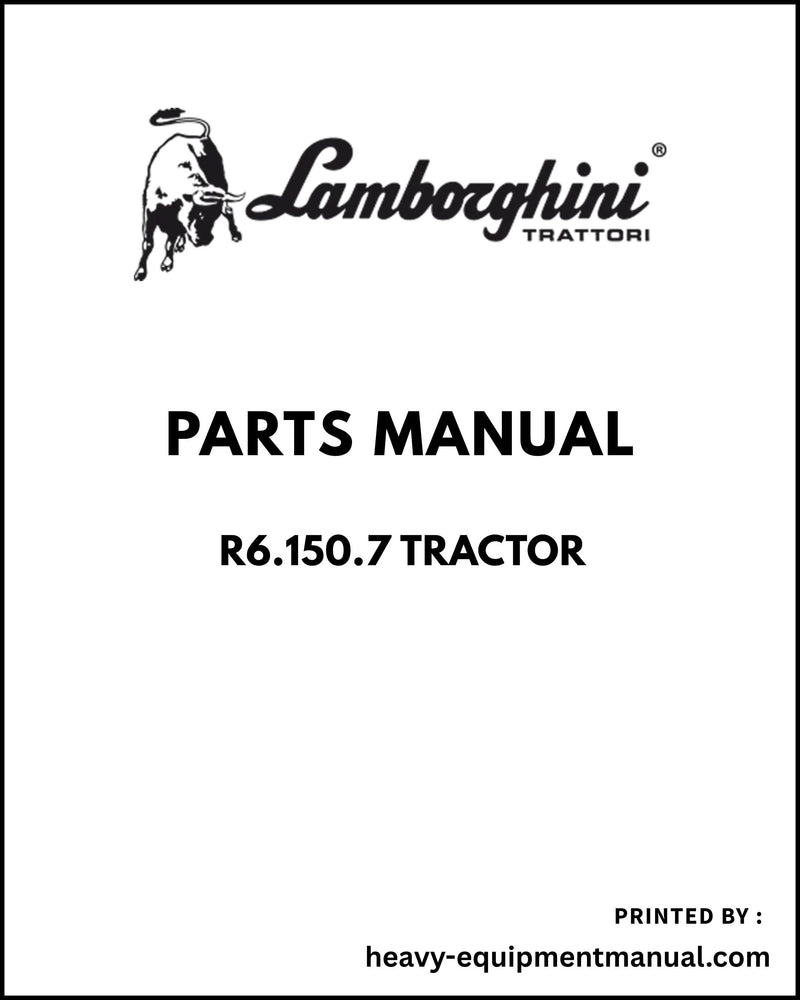 Lamborghini R6.150.7 Tractor Parts Manual - Pdf Download
