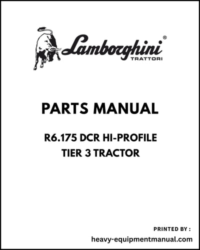 Lamborghini R6.175 DCR HI-PROFILE Tier 3 Tractor Parts Manual - Pdf Download -> 20001