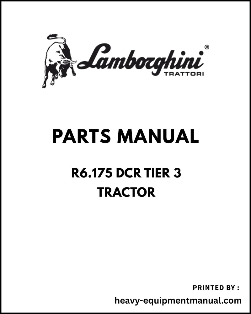 Lamborghini R6.175 DCR Tier 3 Tractor Parts Manual - Pdf Download -> 10010 -> 30000