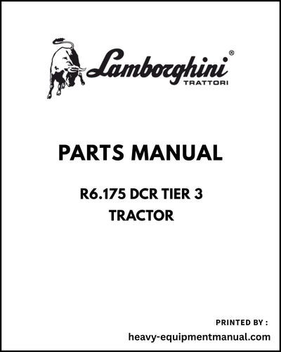 Lamborghini R6.175 DCR Tier 3 Tractor Parts Manual - Pdf Download