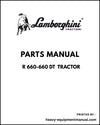 Lamborghini R 660-660 DT Tractor Parts Manual - Pdf Download