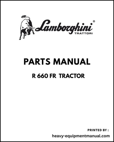 Lamborghini R 660 FR Tractor Parts Manual - Pdf Download