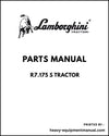 Lamborghini R7.175 S Tractor Parts Manual - Pdf Download