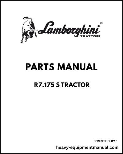 Lamborghini R7.175 S Tractor Parts Manual - Pdf Download