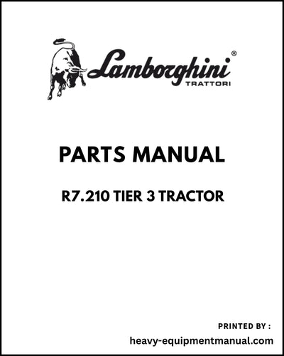 Lamborghini R7.210 Tier 3 Tractor Parts Manual - Pdf Download