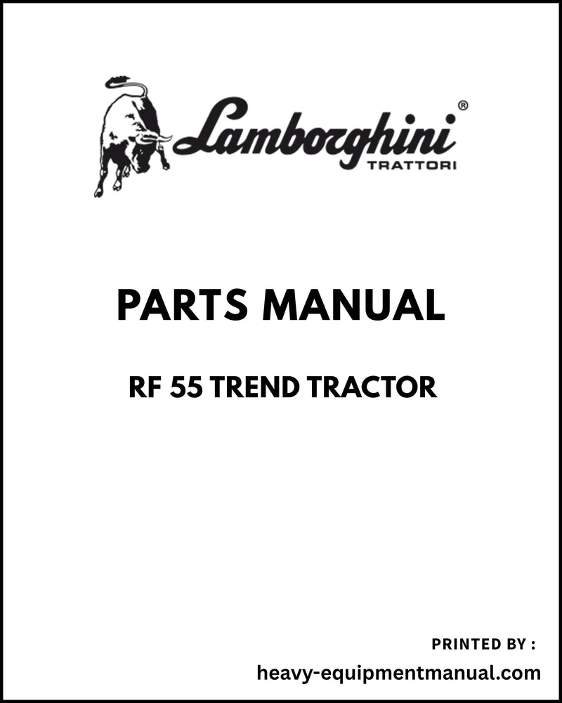 Lamborghini RF 55 TREND Tractor Parts Manual - Pdf Download -> ZKDCK50200RL10001