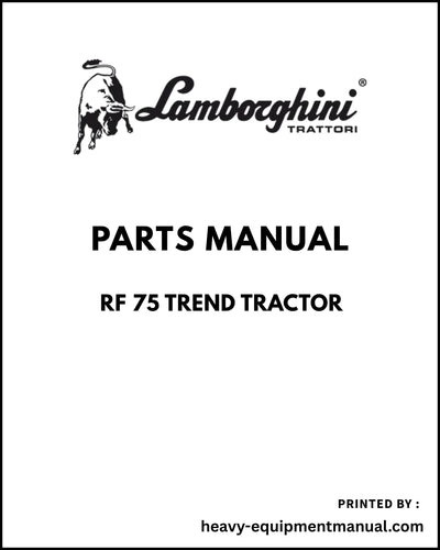 Lamborghini RF 75 TREND Tractor Parts Manual - Pdf Download -> ZKDCL10200RL10001