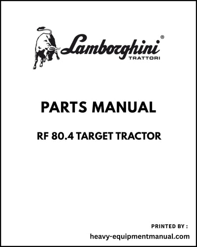 Lamborghini RF 80.4 TARGET Tractor Parts Manual - Pdf Download
